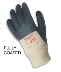 GLOVE BLUE NITRILE FULL;INTERLOCK KNIT WRIST - General Purpose